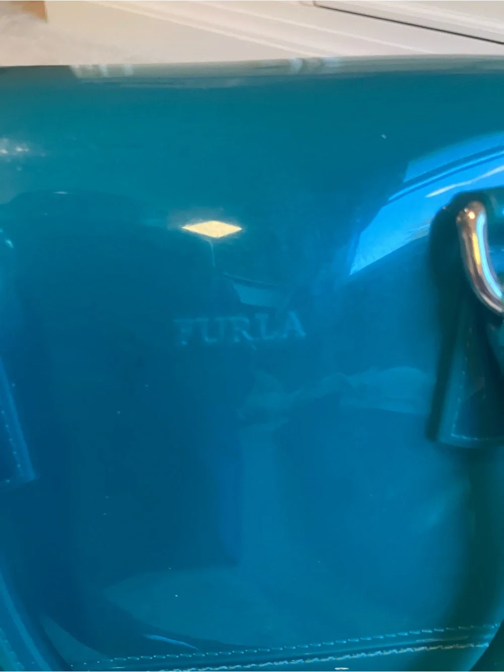 Furla Candy Teal Dome Satchel